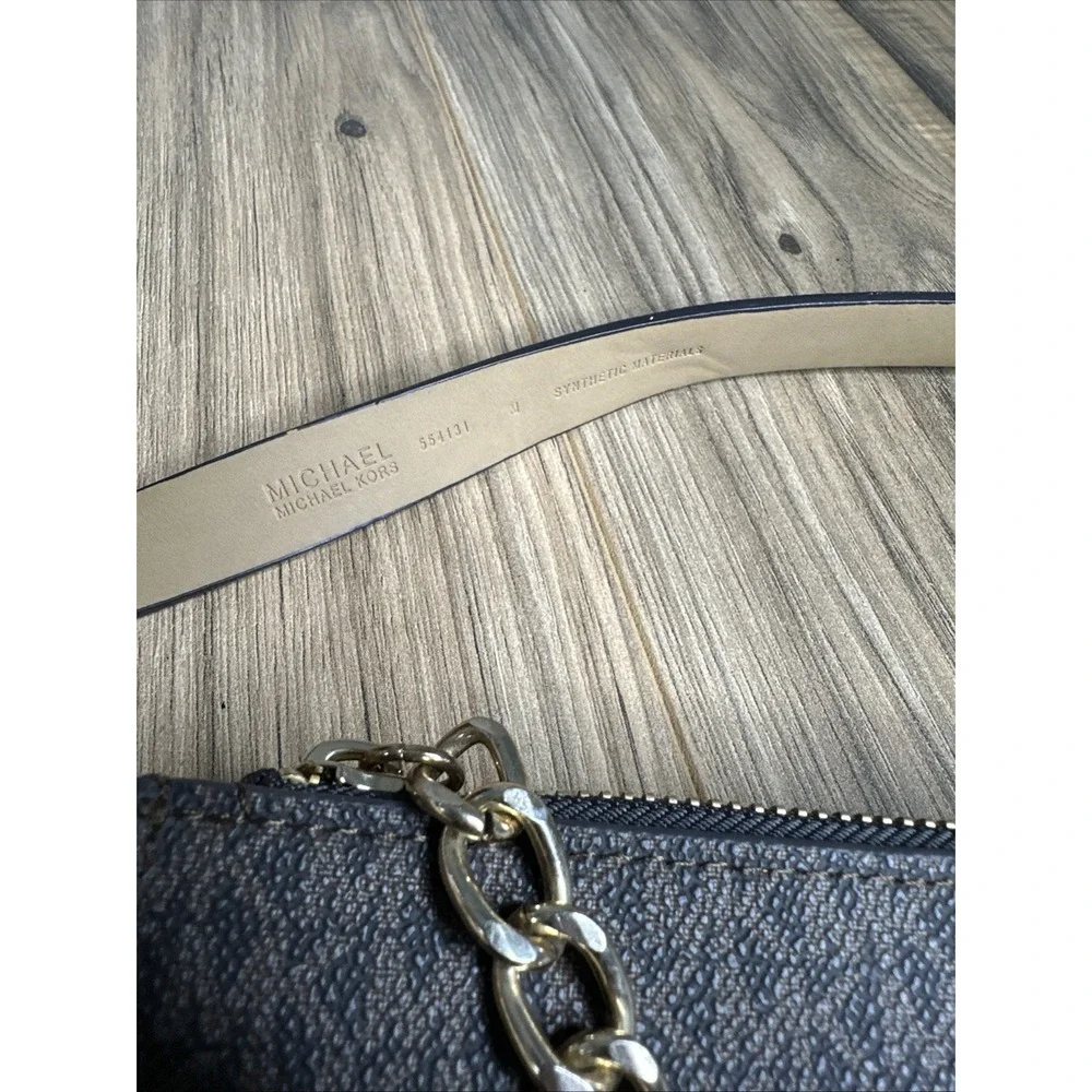 Michael KORS MK Signature Logo‎ Pull Chain Belt Bag Fanny Pack Chocolate